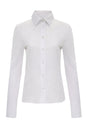 Alida Button Down Poplin Shirt in White