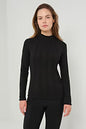 Chelsea Rib Mock Neck Top with Seam Shaping