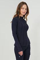 Chelsea Rib Mock Neck Top with Seam Shaping
