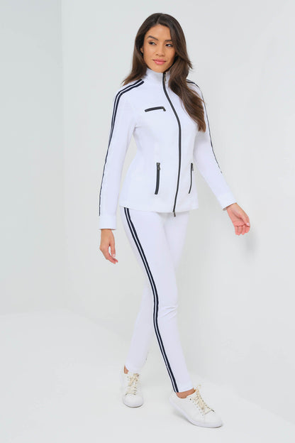 Luli Stripe Performance Cotton Skinny Pant