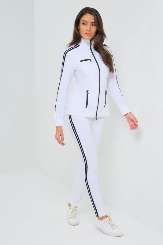 Luli Stripe Performance Cotton Skinny Pant