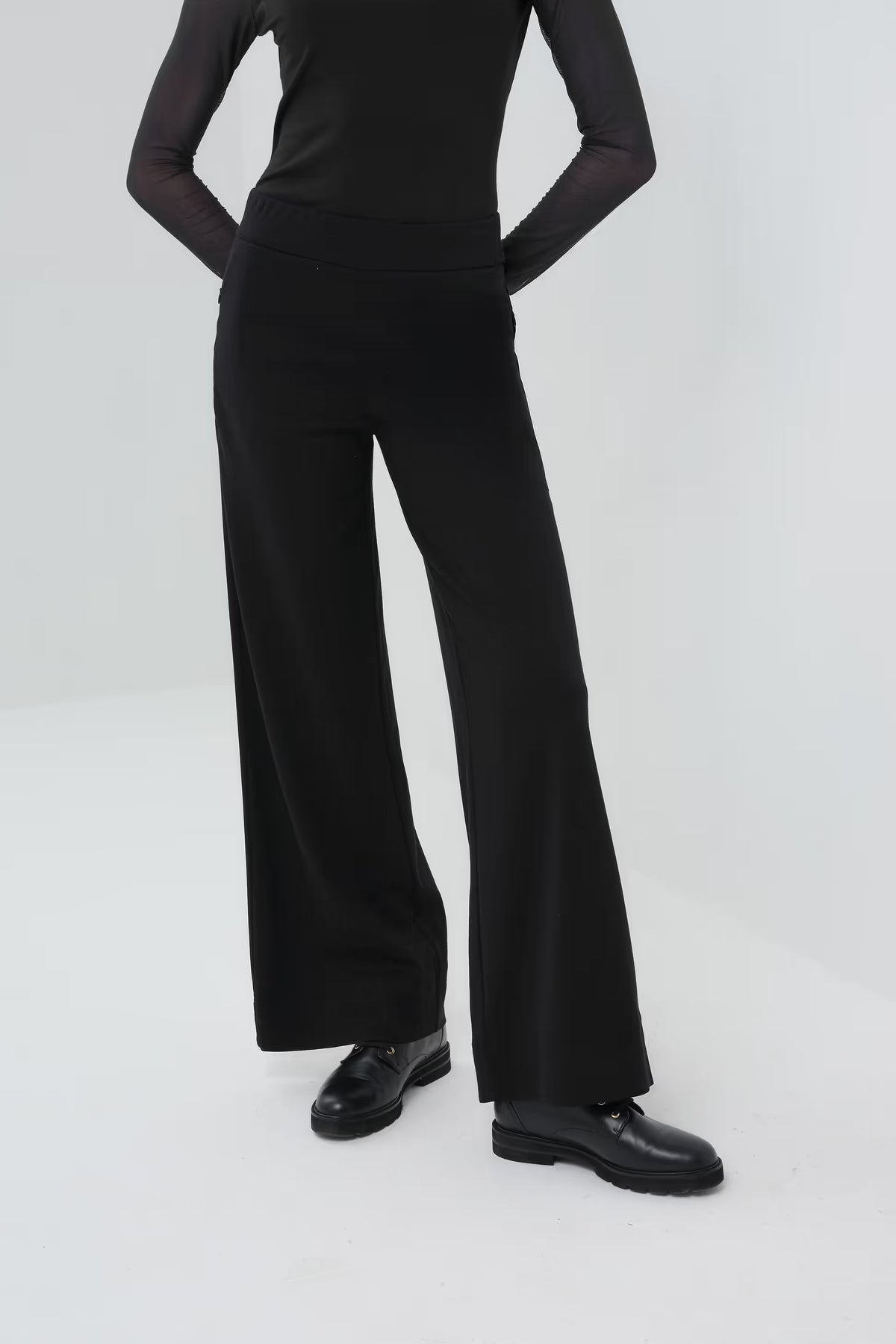 Mita Comfortable Travel Pull On Wide Leg Pant
