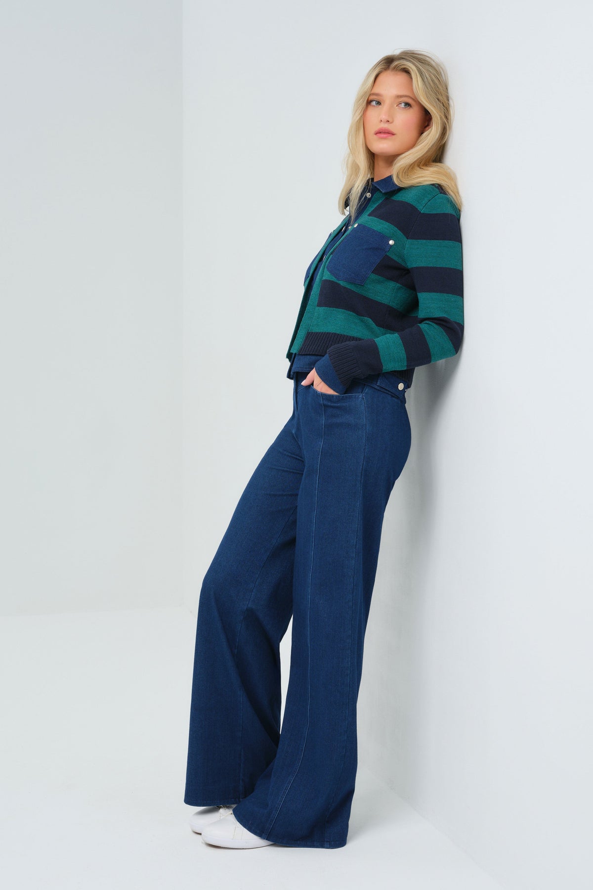 Katson Performance Denim Wide Leg Pant