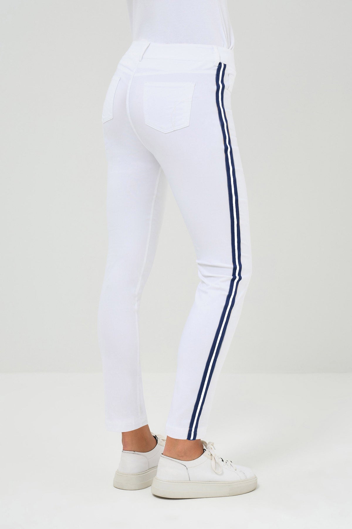 Luli Stripe Performance Cotton Skinny Pant
