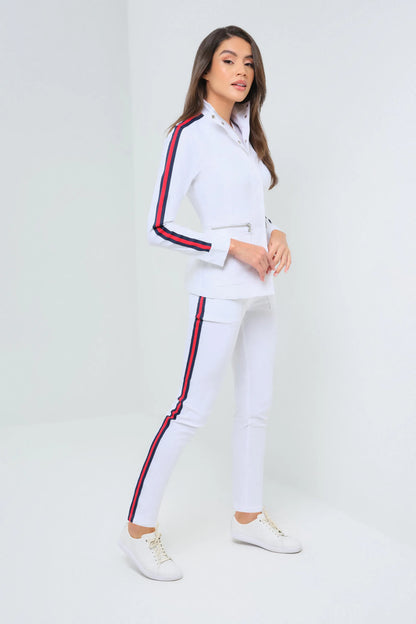 McCall Stripe Performance Cotton Skinny Pant