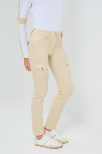 Kate Skinny Cargo Pant in Wheat