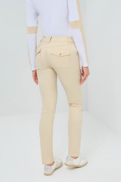Kate Skinny Cargo Pant in Wheat